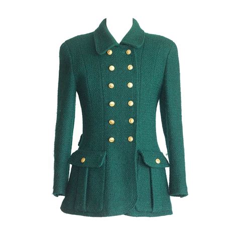 vintage chanel boutique cashmere jacket green|green CHANEL Women Jackets .